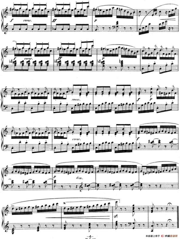 门德尔松无词歌Op.67（NO.4）