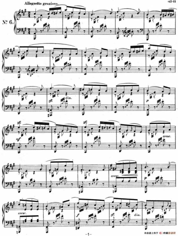 门德尔松无词歌Op.62（NO.6）