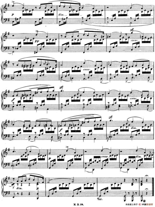 门德尔松无词歌Op.62（NO.1）