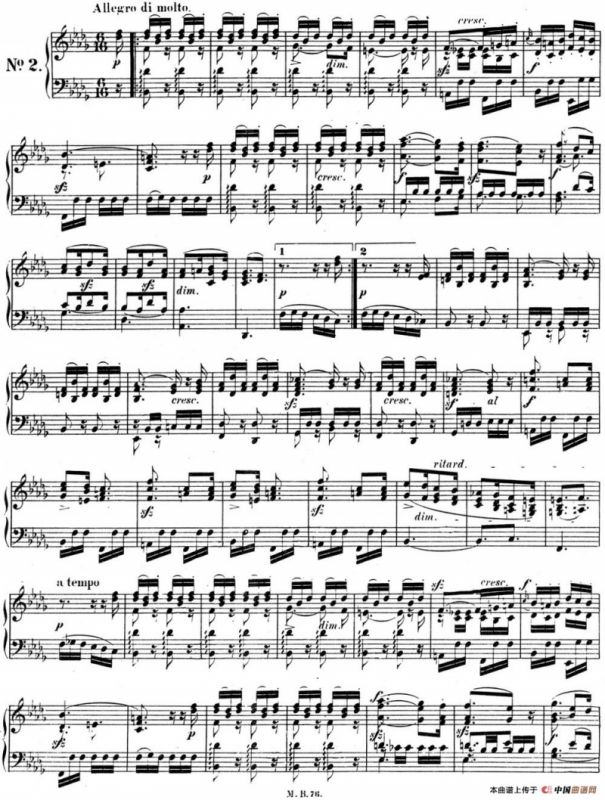 门德尔松无词歌Op.30（NO.2）