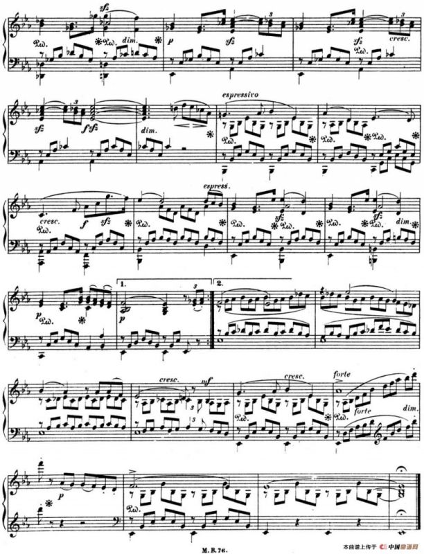 门德尔松无词歌Op.30（NO.1）