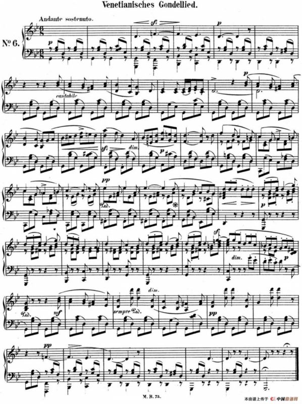 门德尔松无词歌Op.19（NO.6）