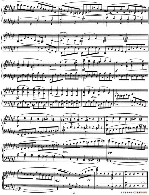 门德尔松无词歌Op.19（NO.5）