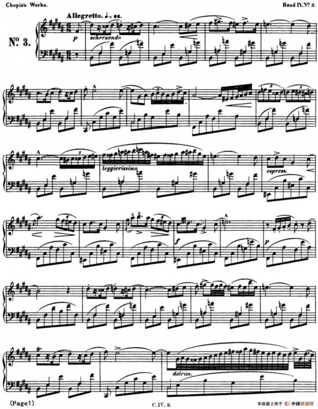 B大调夜曲Op.9（NO.3）