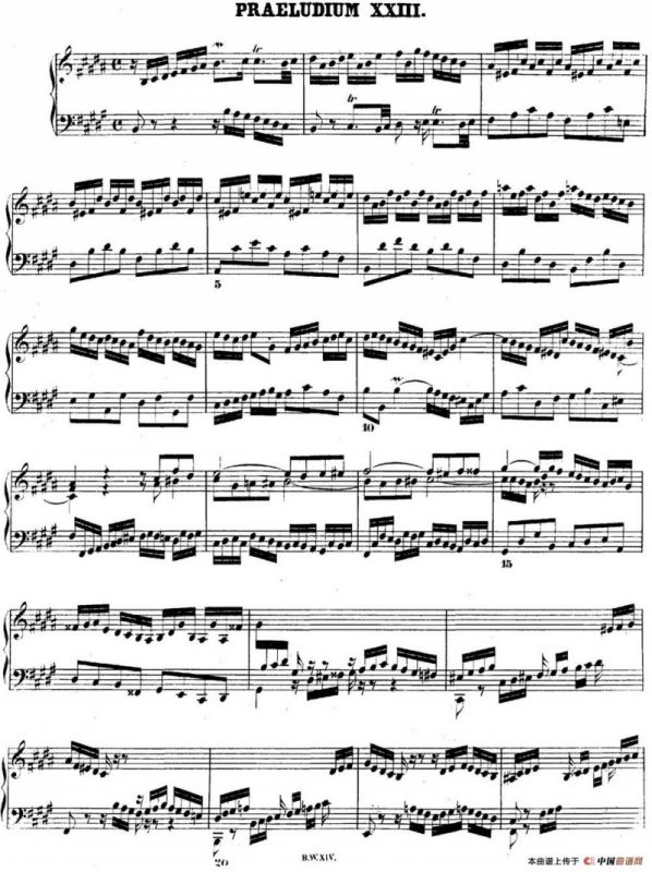 巴赫《平均律钢琴曲集·第二卷》之前奏曲（NO.23）