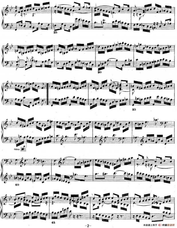 巴赫《平均律钢琴曲集·第二卷》之前奏曲（NO.21）