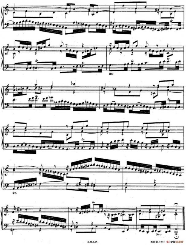 巴赫《平均律钢琴曲集·第二卷》之赋格曲（NO.20）