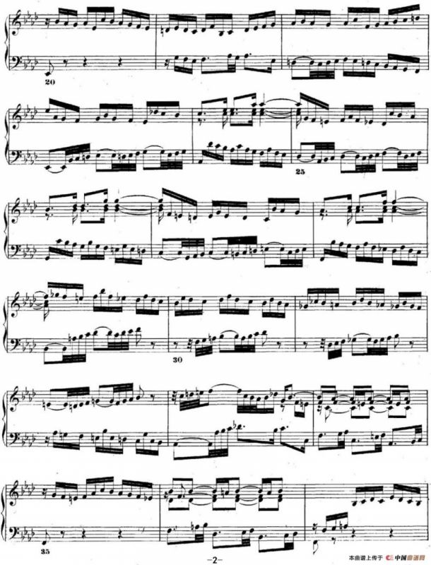 巴赫《平均律钢琴曲集·第二卷》之前奏曲（NO.17）