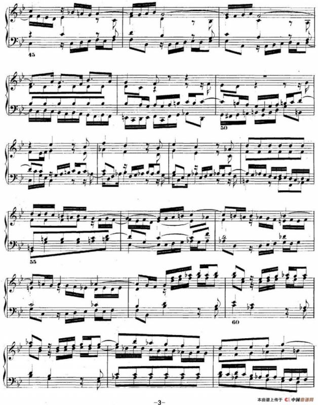 巴赫《平均律钢琴曲集·第二卷》之赋格曲（NO.16）