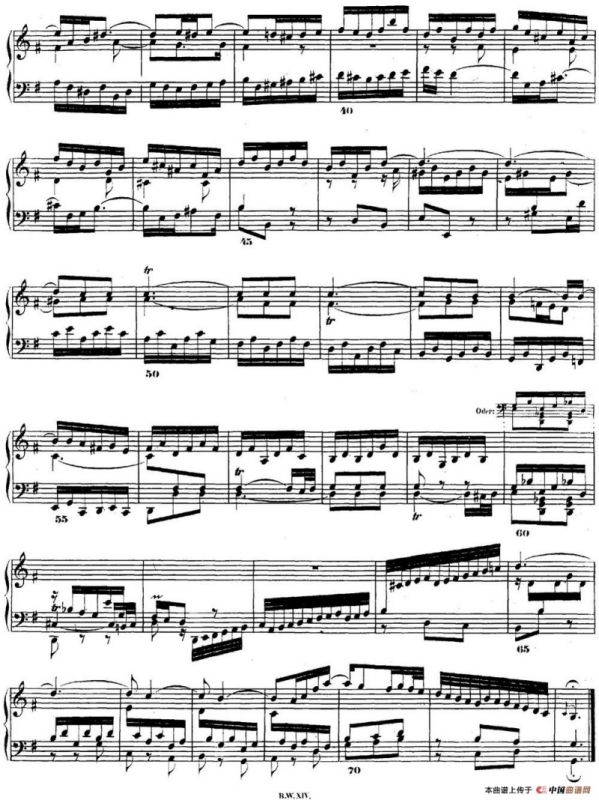 巴赫《平均律钢琴曲集·第二卷》之赋格曲（NO.15）