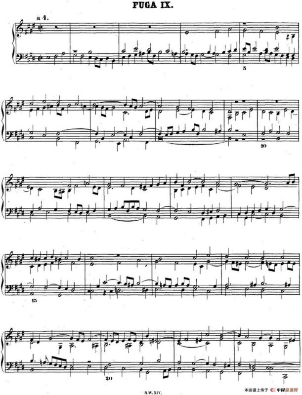 巴赫《平均律钢琴曲集·第二卷》之赋格曲（NO.9）