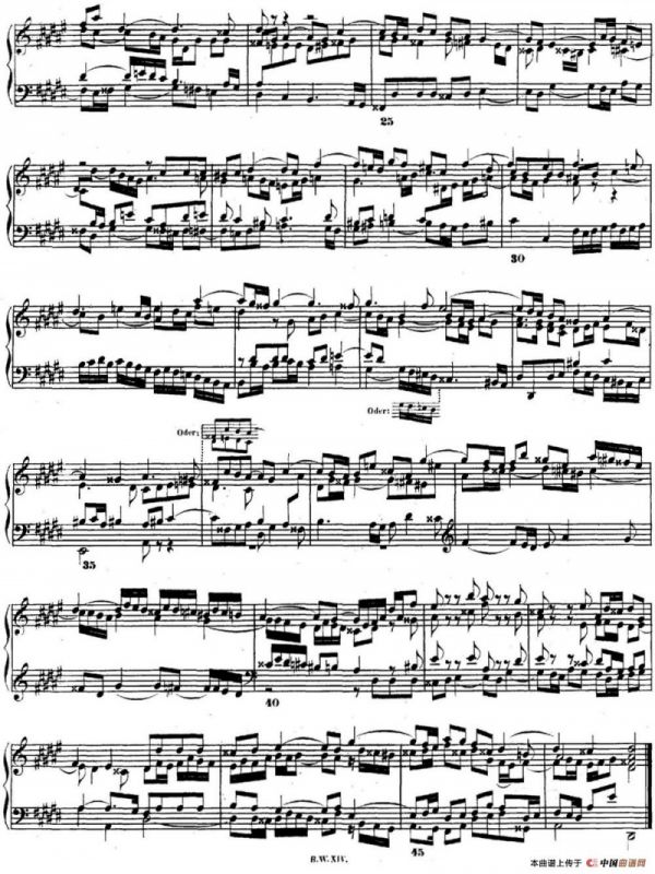 巴赫《平均律钢琴曲集·第二卷》之赋格曲（NO.8）