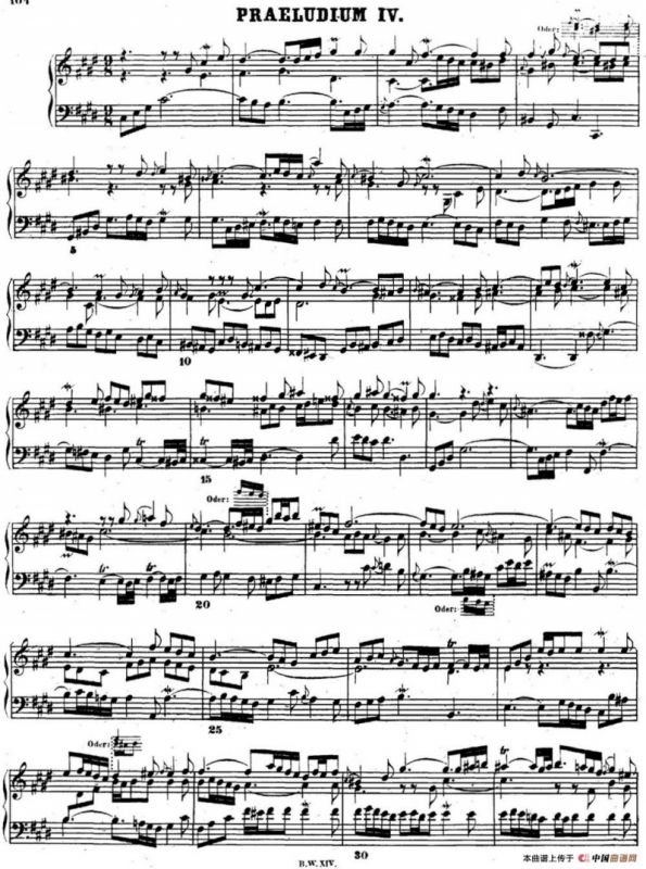 巴赫《平均律钢琴曲集·第二卷》之前奏曲（NO.4）