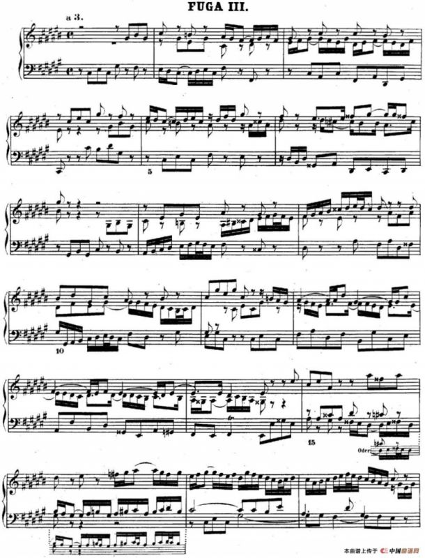巴赫《平均律钢琴曲集·第二卷》之赋格曲（NO.3）