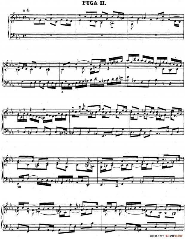 巴赫《平均律钢琴曲集·第二卷》之赋格曲（NO.2）