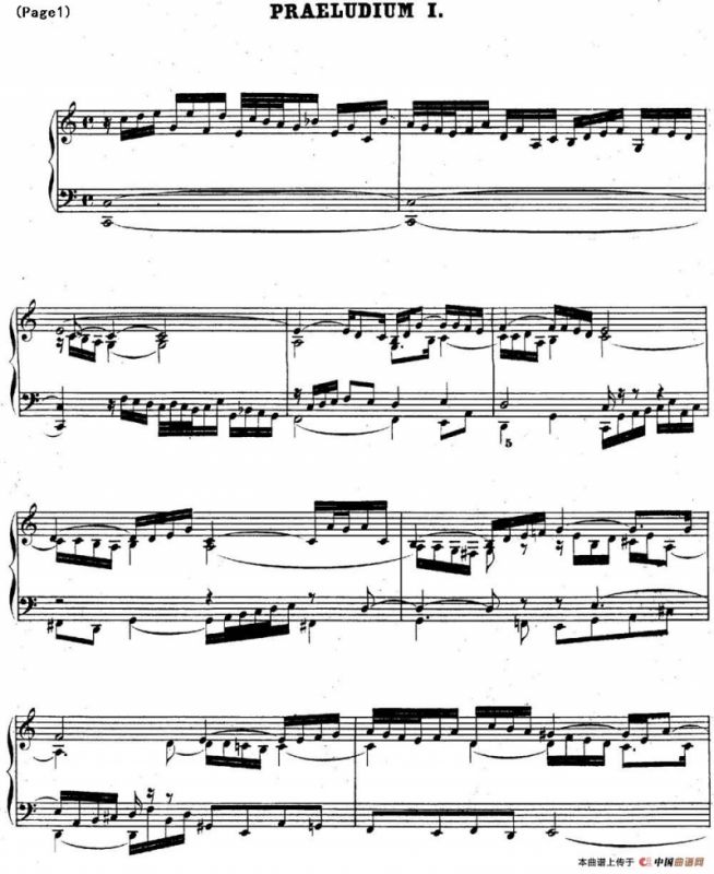巴赫《平均律钢琴曲集·第二卷》之前奏曲（NO.1）