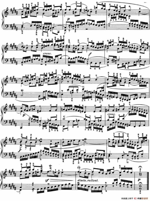 巴赫《平均律钢琴曲集·第一卷》之赋格曲（NO.23）