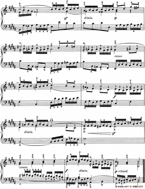 巴赫《平均律钢琴曲集·第一卷》之前奏曲（NO.23）