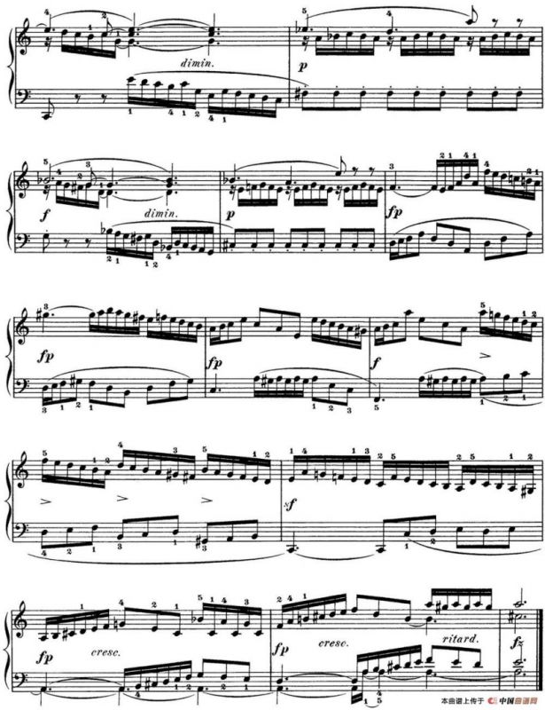 巴赫《平均律钢琴曲集·第一卷》之前奏曲（NO.20）