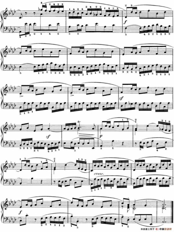 巴赫《平均律钢琴曲集·第一卷》之前奏曲（NO.17）