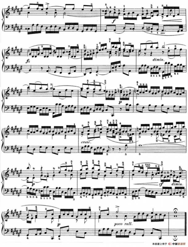 巴赫《平均律钢琴曲集·第一卷》之赋格曲（NO.13）