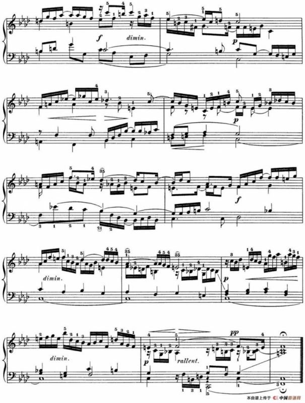 巴赫《平均律钢琴曲集·第一卷》之前奏曲（NO.12）