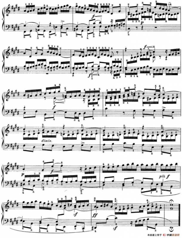 巴赫《平均律钢琴曲集·第一卷》之赋格曲（NO.9）