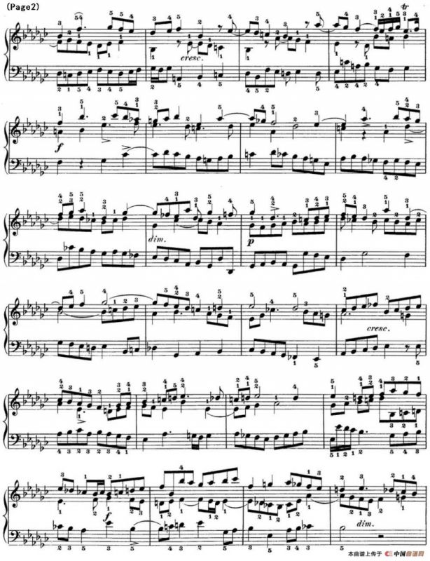 巴赫《平均律钢琴曲集·第一卷》之赋格曲（NO.8）