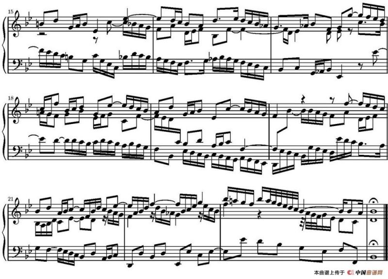 15首巴赫三部创意曲集（NO.14）