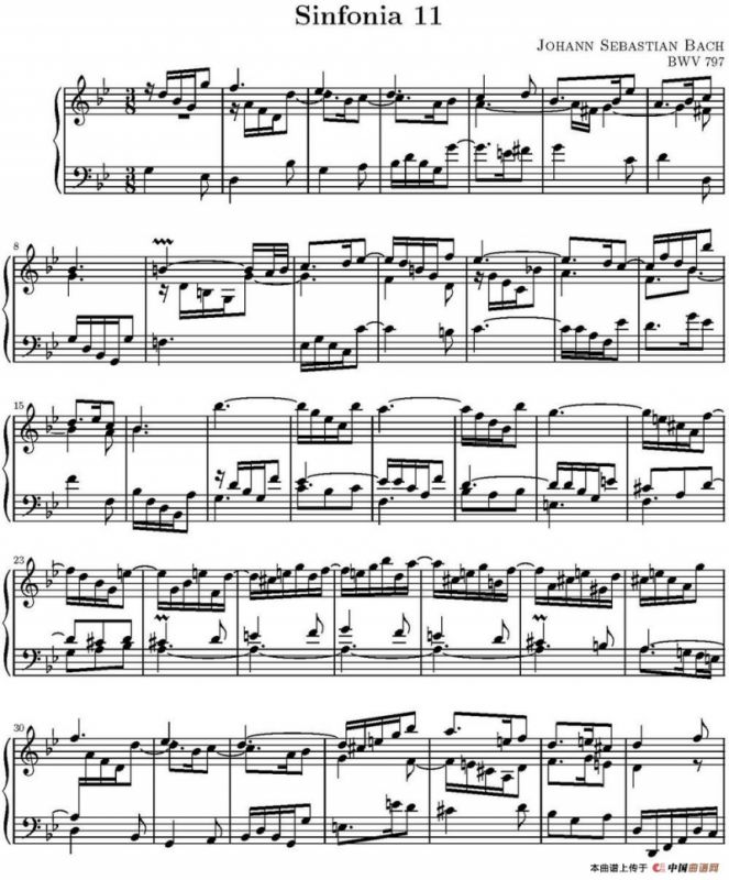 15首巴赫三部创意曲集（NO.11）
