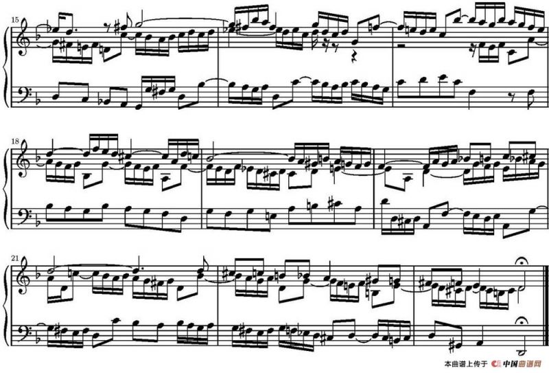 15首巴赫三部创意曲集（NO.4）