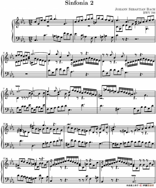 15首巴赫三部创意曲集（NO.2）