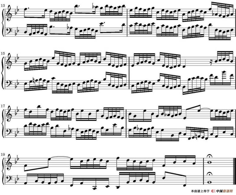 15首巴赫二部创意曲集（NO.14）