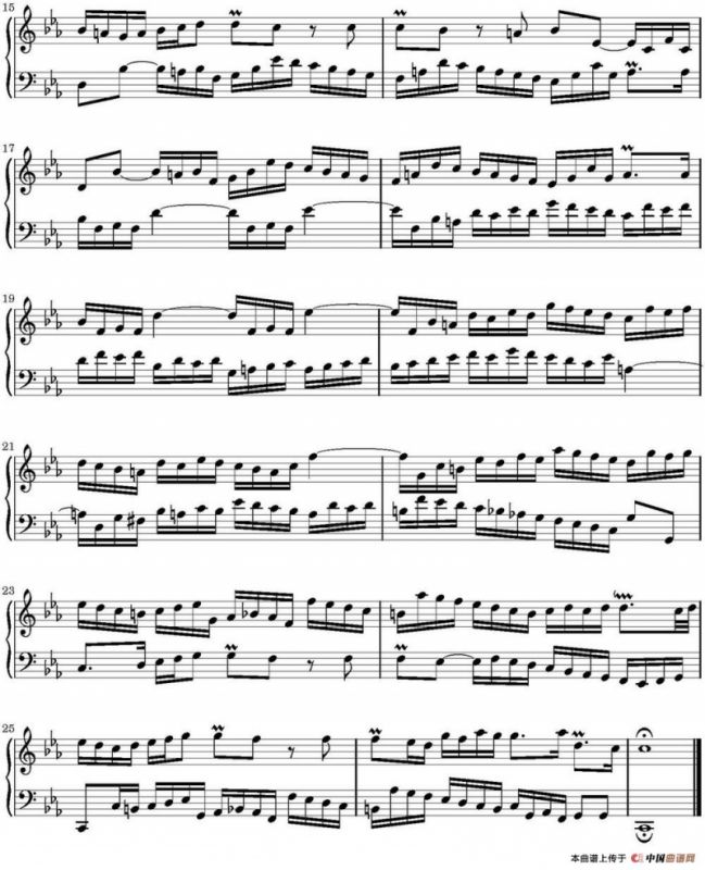 15首巴赫二部创意曲集（NO.2）