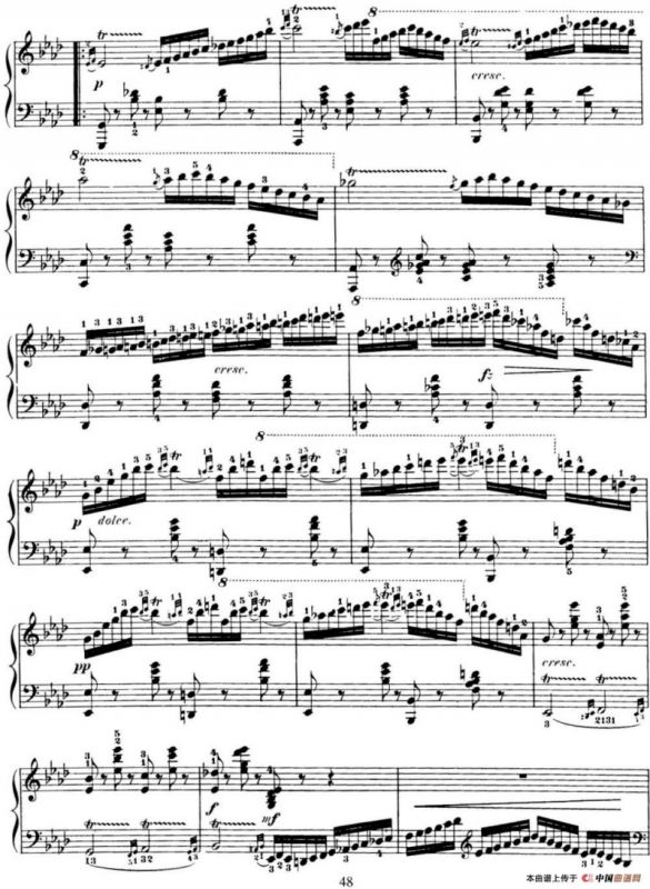 50首车尔尼Op.740钢琴手指灵巧技术练习曲（NO.48）
