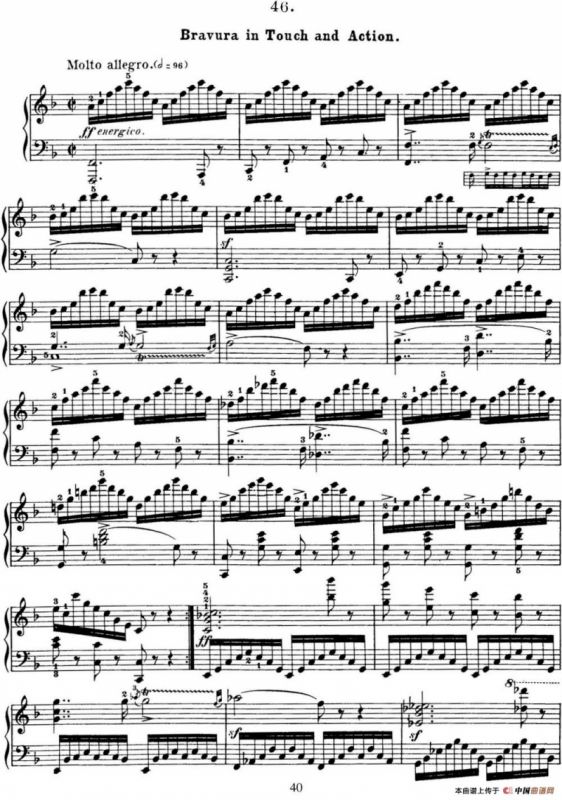 50首车尔尼Op.740钢琴手指灵巧技术练习曲（NO.46）