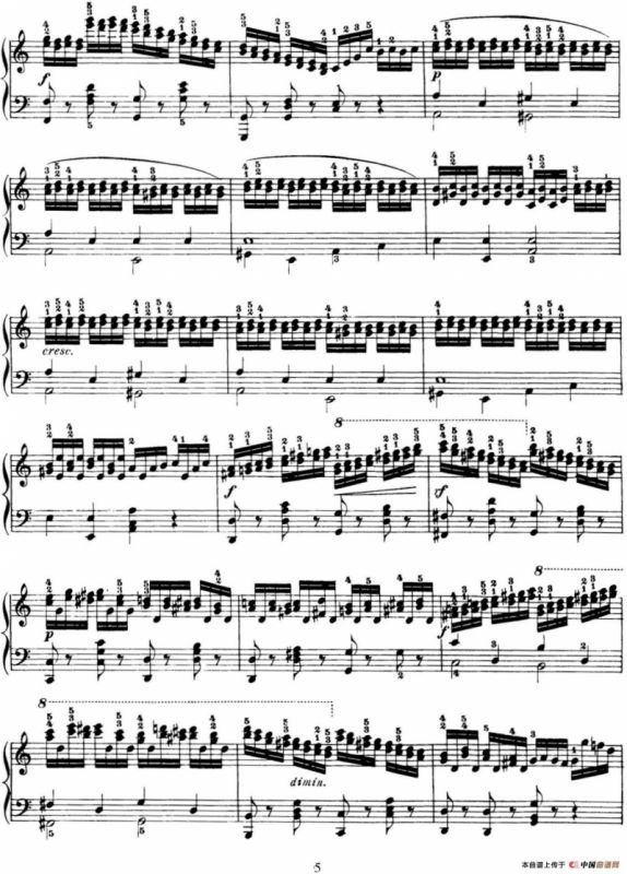 50首车尔尼Op.740钢琴手指灵巧技术练习曲（NO.34）