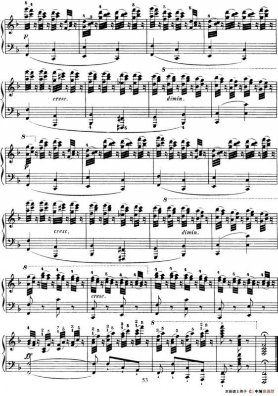 50首车尔尼Op.740钢琴手指灵巧技术练习曲（NO.30）