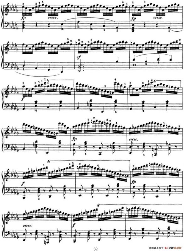 50首车尔尼Op.740钢琴手指灵巧技术练习曲（NO.25）