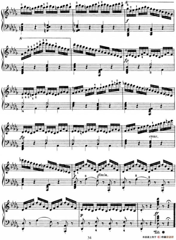 50首车尔尼Op.740钢琴手指灵巧技术练习曲（NO.25）