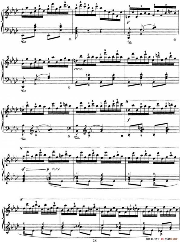 50首车尔尼Op.740钢琴手指灵巧技术练习曲（NO.24）