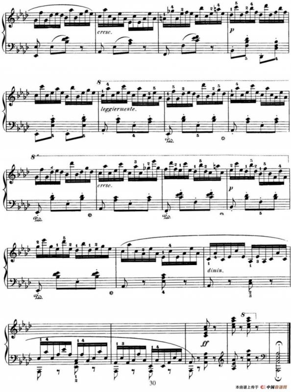 50首车尔尼Op.740钢琴手指灵巧技术练习曲（NO.24）