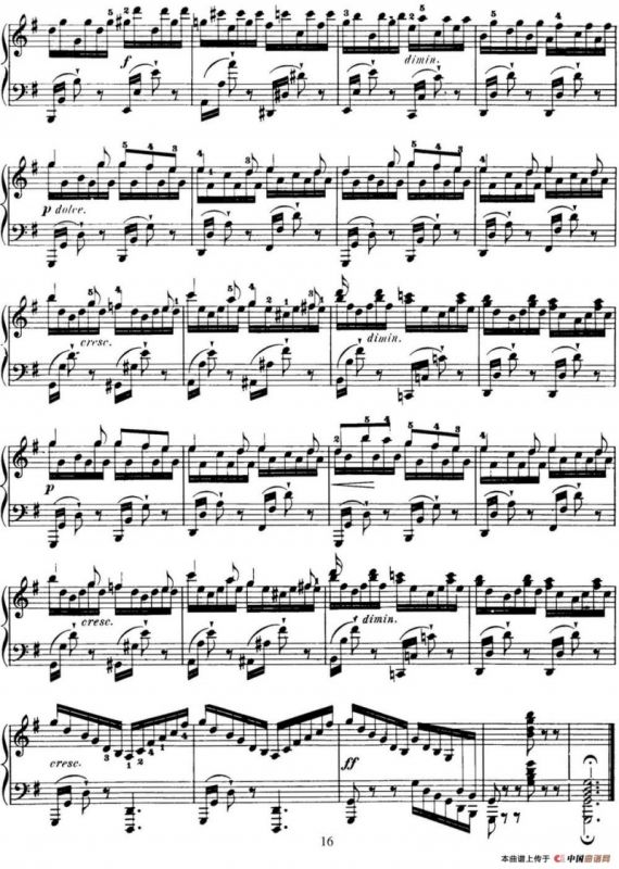 50首车尔尼Op.740钢琴手指灵巧技术练习曲（NO.20）