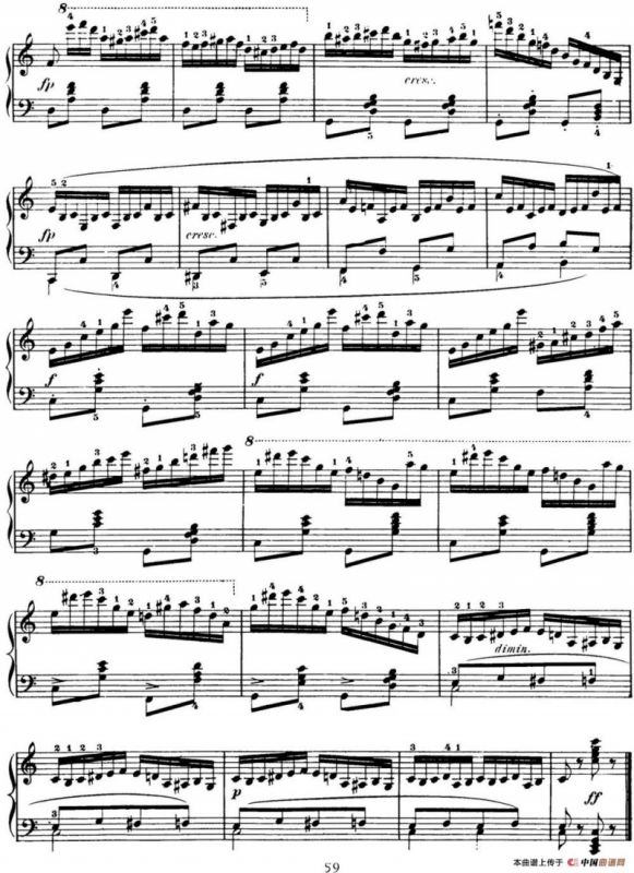 50首车尔尼Op.740钢琴手指灵巧技术练习曲（NO.16）