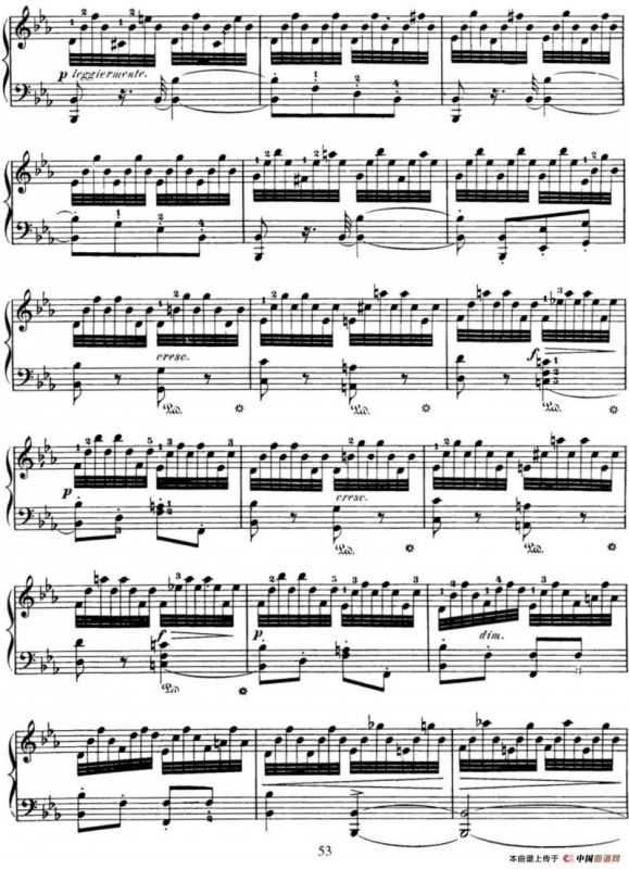 50首车尔尼Op.740钢琴手指灵巧技术练习曲（NO.15）