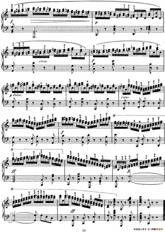 50首车尔尼Op.740钢琴手指灵巧技术练习曲（NO.10）