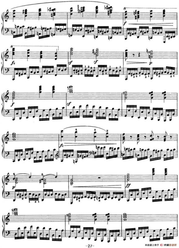 50首车尔尼Op.740钢琴手指灵巧技术练习曲（NO.8）