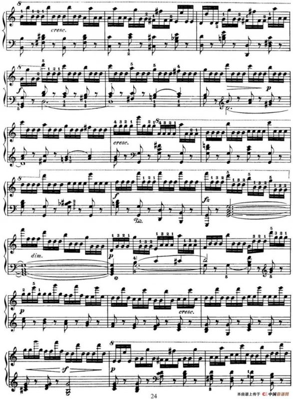 50首车尔尼Op.740钢琴手指灵巧技术练习曲（NO.7）