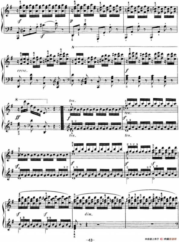 40首车尔尼Op.299钢琴快速练习曲（NO.38）