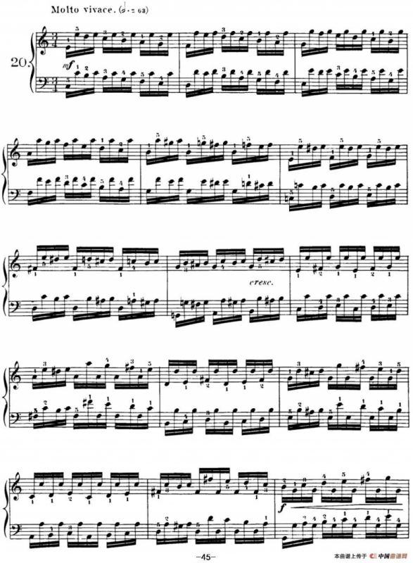 40首车尔尼Op.299钢琴快速练习曲（NO.20）